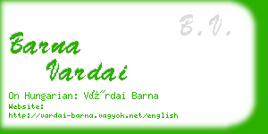 barna vardai business card